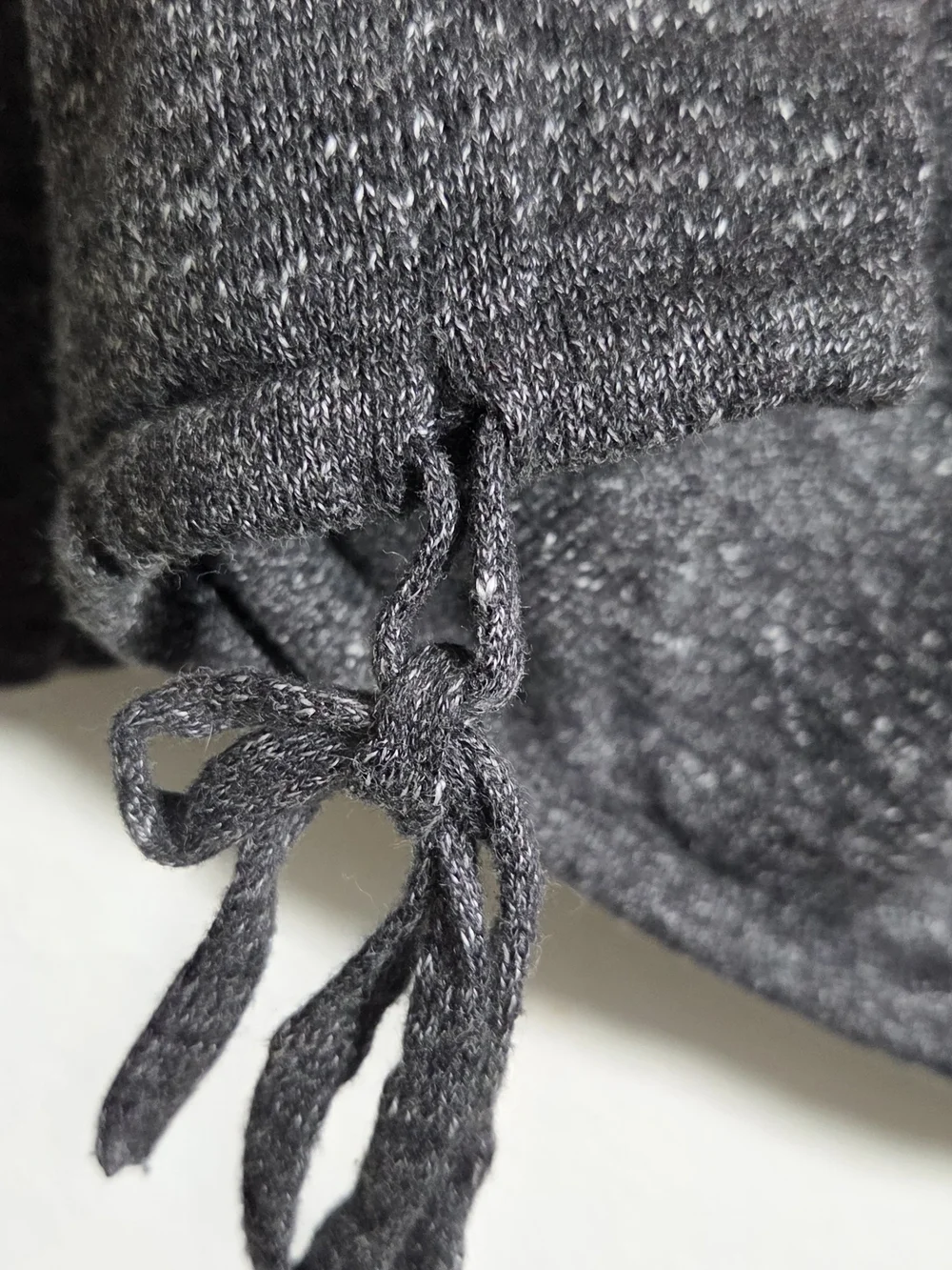 Pure Jill JJill Charcoal Gray Knit Sweater with Drawstring Small